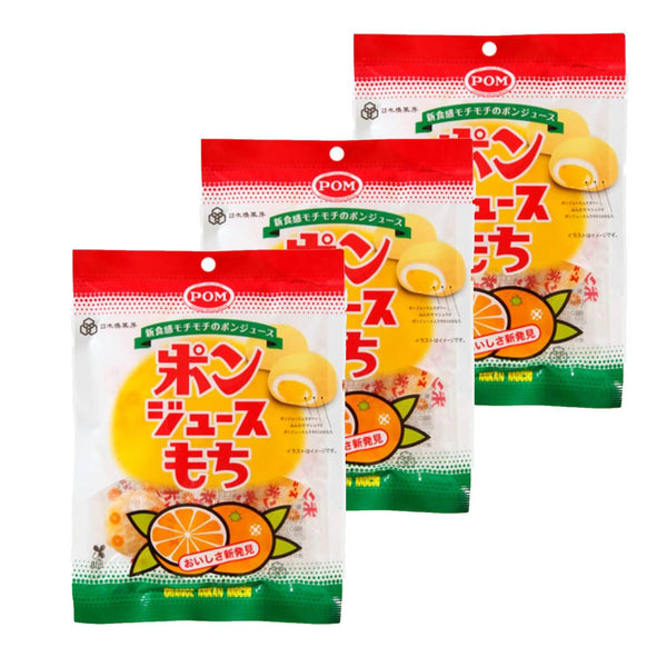 Pon Juice 耐嚼麻糬橙色柑橘夾心零食 98 克(3 包)