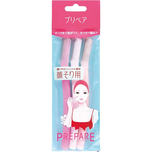 準備方便的女士臉部刮鬍刀 L 型 3 刮鬍刀