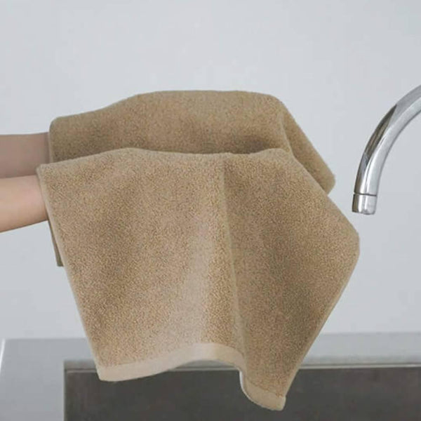 速吸柔軟洗臉巾 和紙棉棉 栗棕色 80 厘米