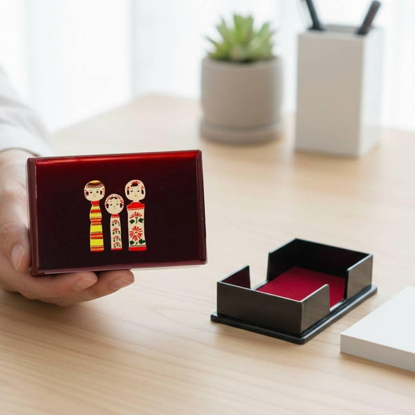 紅漆卡包 Kokeshi 木娃娃設計