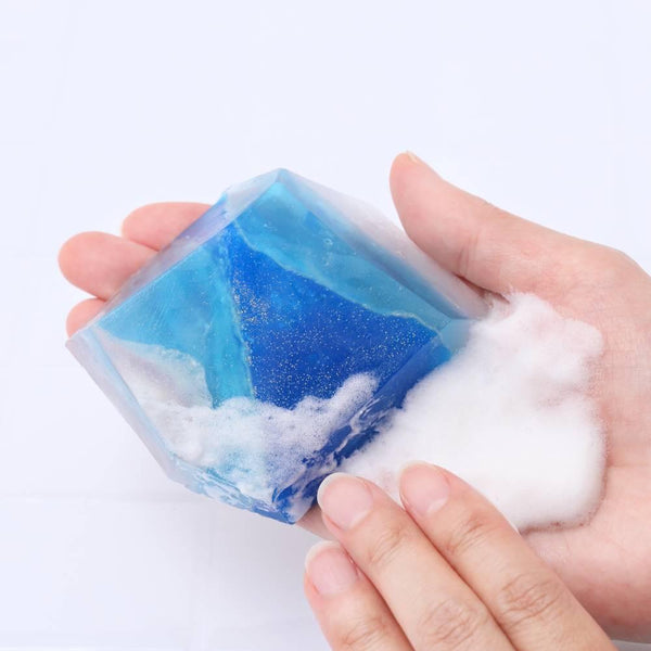 藍寶石珠寶皂手工保濕藍水晶香皂 60g