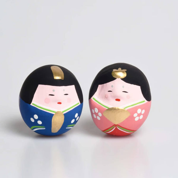 白川不倒翁雛祭一對不倒翁娃娃套裝 4.5 厘米