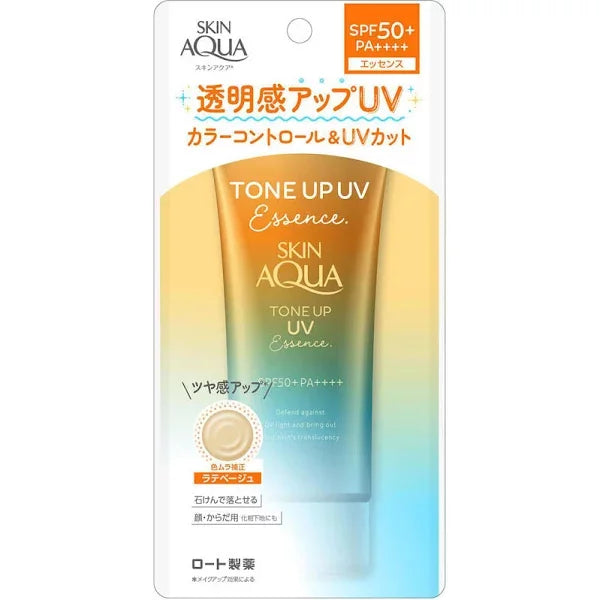 Skin Aqua Tone Up UV 精華有色防曬霜拿鐵米色 SPF50+ 80 克