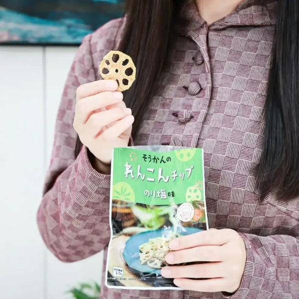 Sokan Nori Renkon Chips 日本紫菜味蓮藕片 18g (6 包)