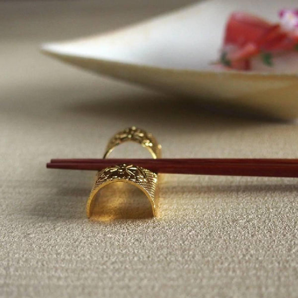 田邊 傳統圖案優雅金筷架