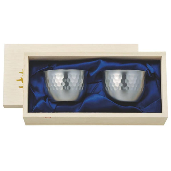 Tanabe 手工錘打鍍錫銅清酒杯一對 90 毫升