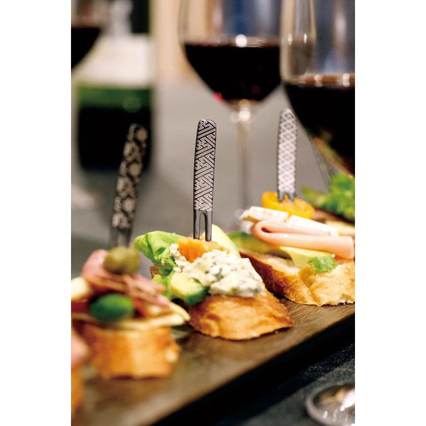 Todai 日本黑色氧化鋼和果子鎬叉 7 件套