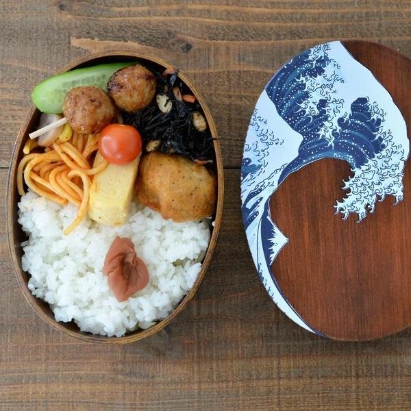 若町木製便當盒巨浪設計日式午餐盒 700ml