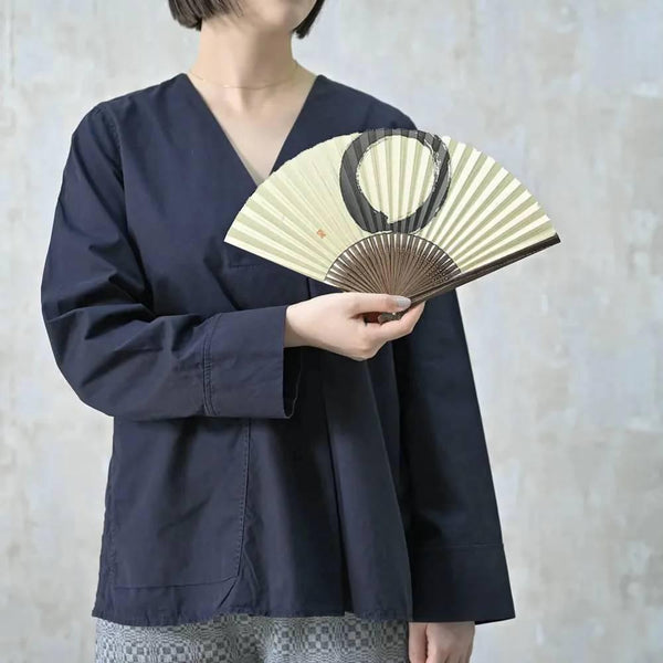 Yamani Enso Zen Circle Sensu 手持折疊風扇 22.5 厘米