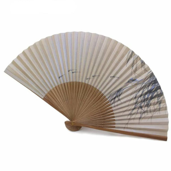 Yamani 翠鳥米色 Sensu 手持折扇 21.5 厘米