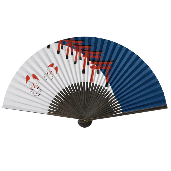 Yamani Torii & Fox Mask 日本扇子折扇 21.5 厘米