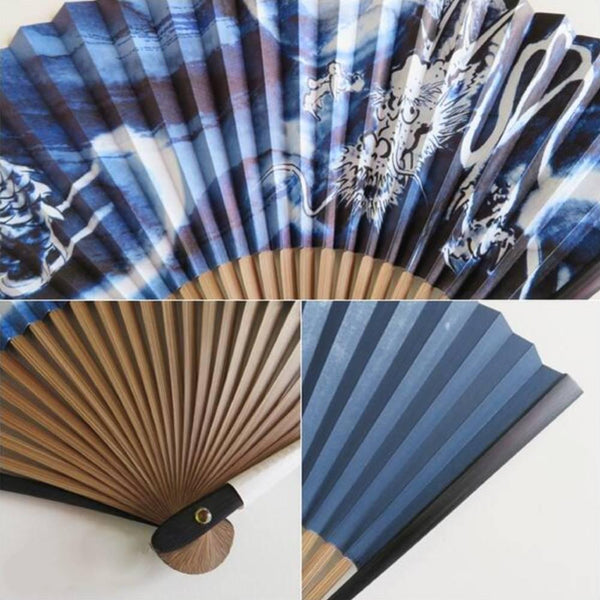 Yamani 傳統龍海軍 Sensu 手持折扇 22.5 厘米