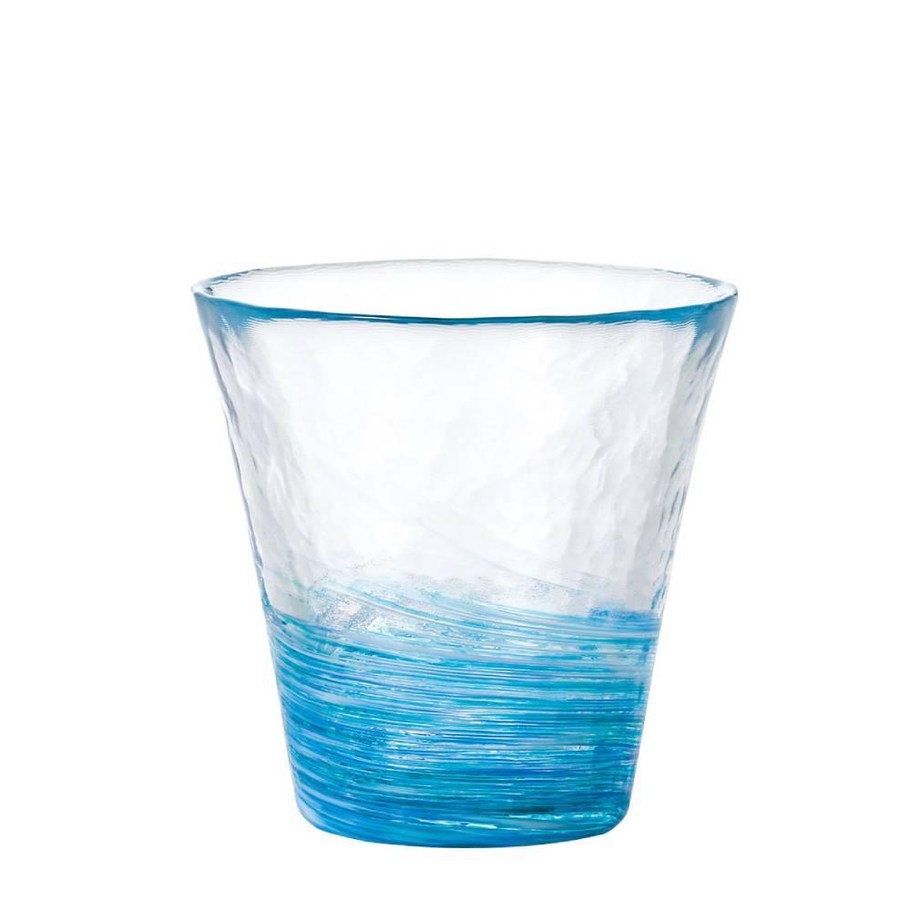 Aderia 手工水杯柔軟旋轉藍色圖案 260ml