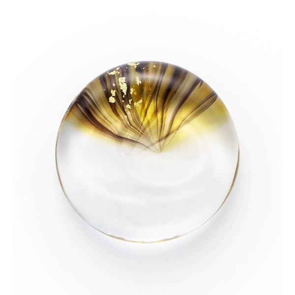 Aderia 手工玻璃筷子休息金琥珀玻璃設計