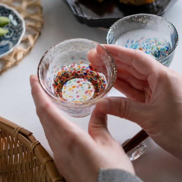 Aderia 手工金片彩色小酒杯 85ml（一對）