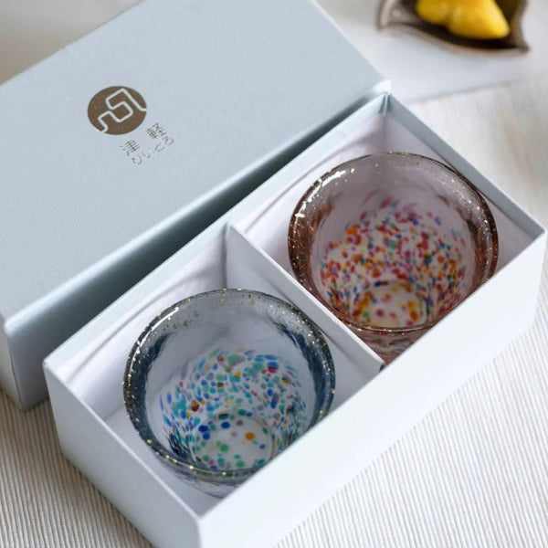 Aderia 手工金片彩色小酒杯 85ml（一對）