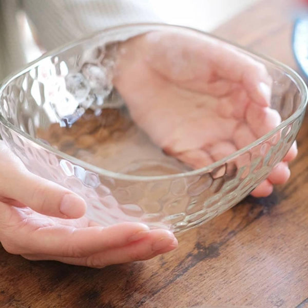 Aderia 方形碗大號附凹痕玻璃餐盤 165 毫米