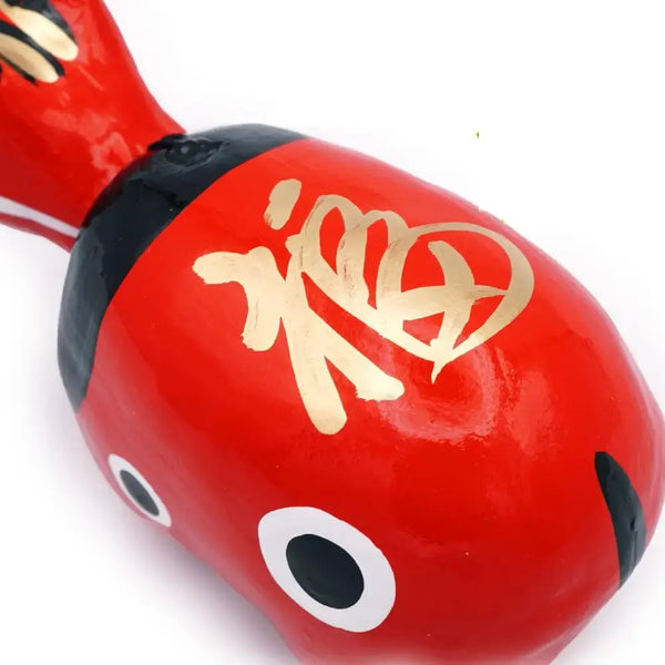 Akabeko 紅色幸運牛雕像手工製作日本 家庭