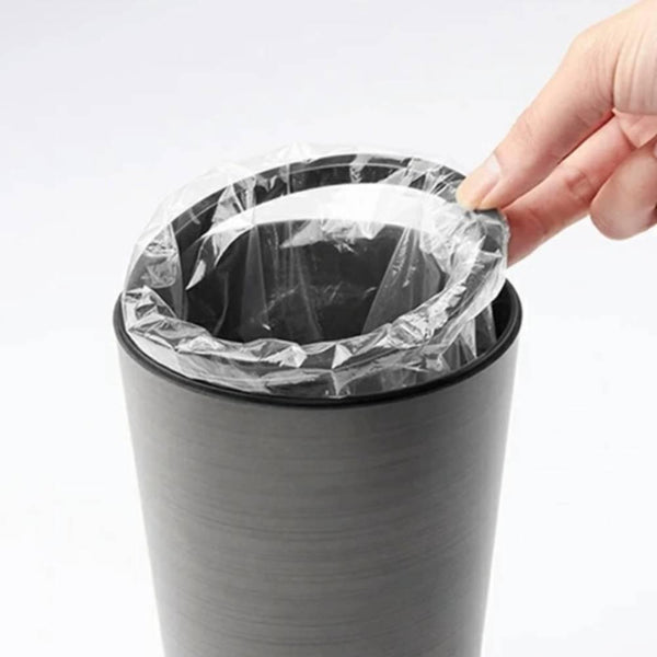 抗菌小垃圾桶灰色簡約日式1.4L