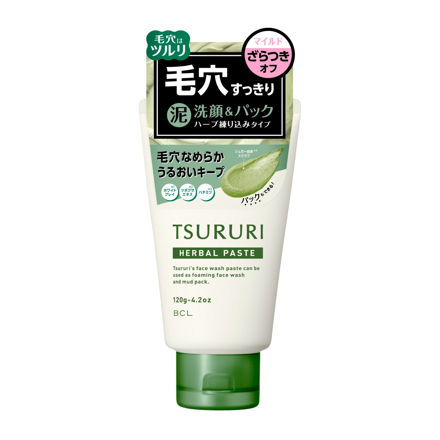 BCL Tsururi 草本潔面膏泥包 120g