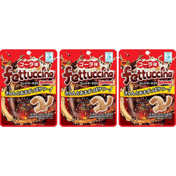 波本寬麵條軟糖可樂日本糖果軟糖（3 包）