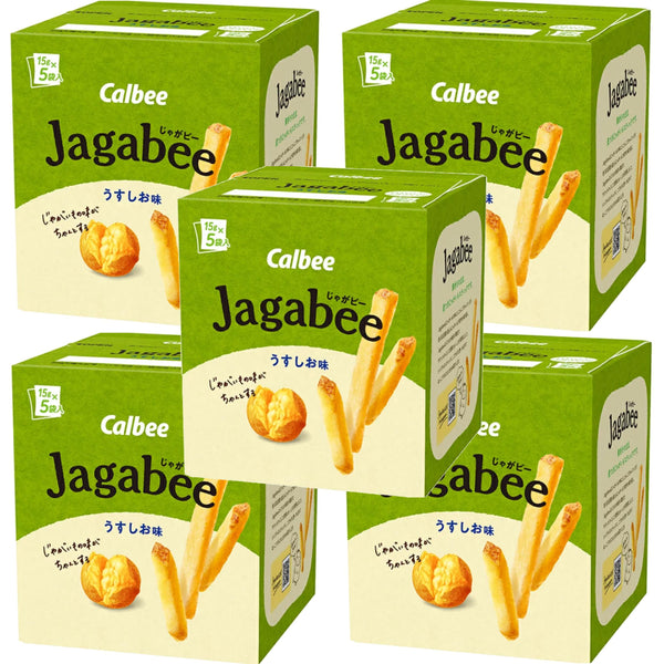 Calbee Jagabee 薯條零食微鹽（5 盒裝）