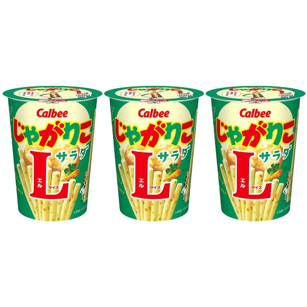 Calbee Jagarico 薯條零食沙拉口味大（3 杯裝）