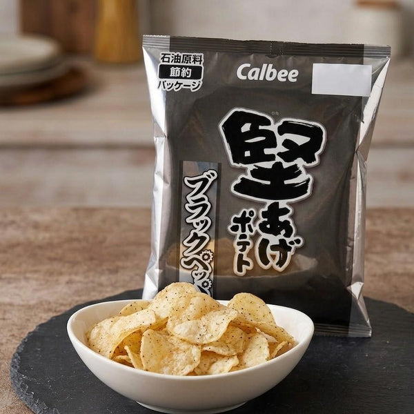 Calbee Kataage 脆皮黑胡椒洋芋片 65g（盒12袋）