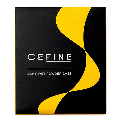 Cefine 絲綢濕粉粉餅小巧盒帶海綿