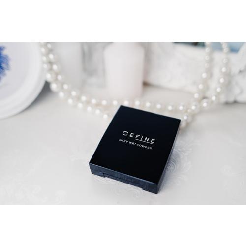 Cefine 絲綢濕粉粉餅小巧盒帶海綿