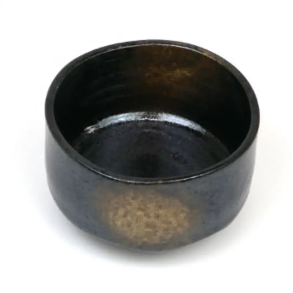 Chawan 手工美濃燒黑與金色日本抹茶碗