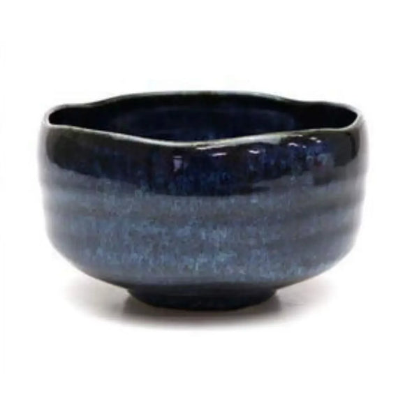 Chawan 手工美濃燒黑與海軍藍日本抹茶碗
