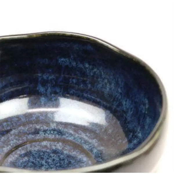 Chawan 手工美濃燒黑與海軍藍日本抹茶碗