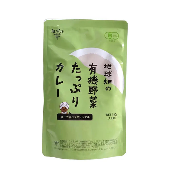 Chikyubatake 有機蔬菜咖哩無麩質純素蒸煮餐 180 克