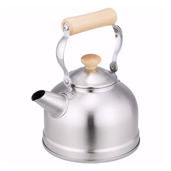 Chitose Stainless Steel Stovetop Kettle Bell-Shaped Wood Handle 1.5L
