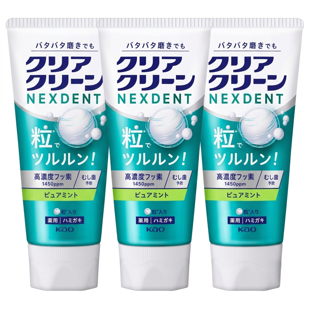 Clear Clean Nexdent 牙膏純薄荷 120 克 x 3 管