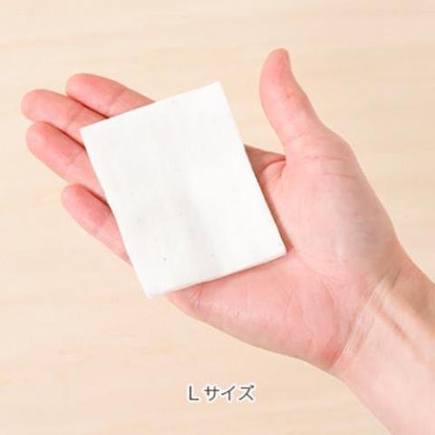 Cotton Labo 有機棉粉撲未漂白 L 號 120 片