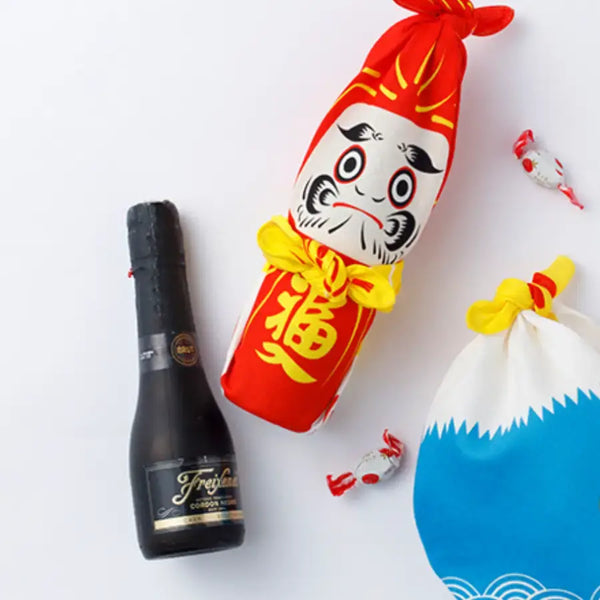 包袱皮四個不倒翁紅黃棉布48厘米