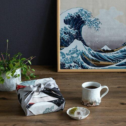 風呂敷神奈川巨浪棉包布 48x48 厘米