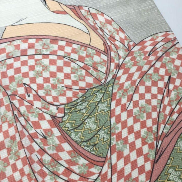 包袱皮女人吹玻璃管浮世繪藝術包裹布 70x70 厘米