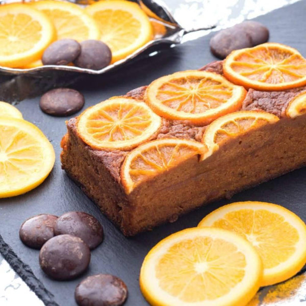 杜松子酒之森高級焦糖和橙色豪華磅蛋糕