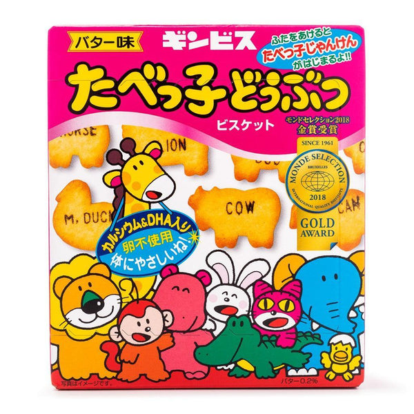 Ginbis Tabekko Dobutsu 動物形狀餅乾 63g（10 包）