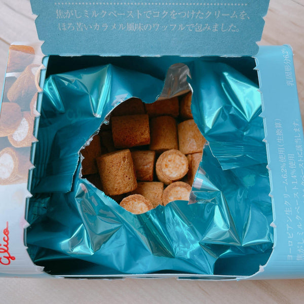 Glico Collon 牛奶奶油夾心鬆脆焦糖華夫餅 48 克