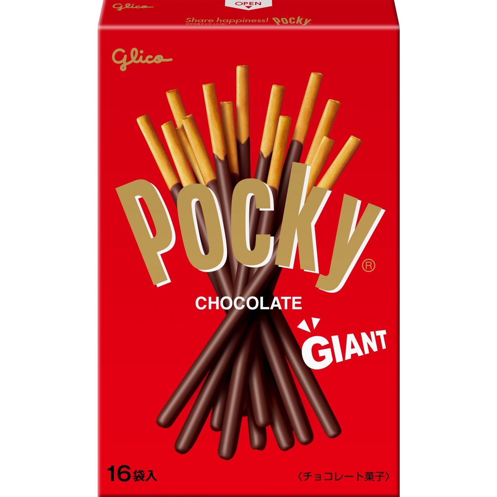 Pocky Giant 巧克力棒 有趣的分享零食16 棒
