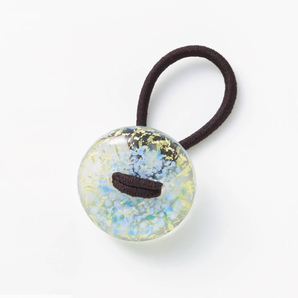 髮飾 手工玻璃珠髮帶 天藍色玻璃