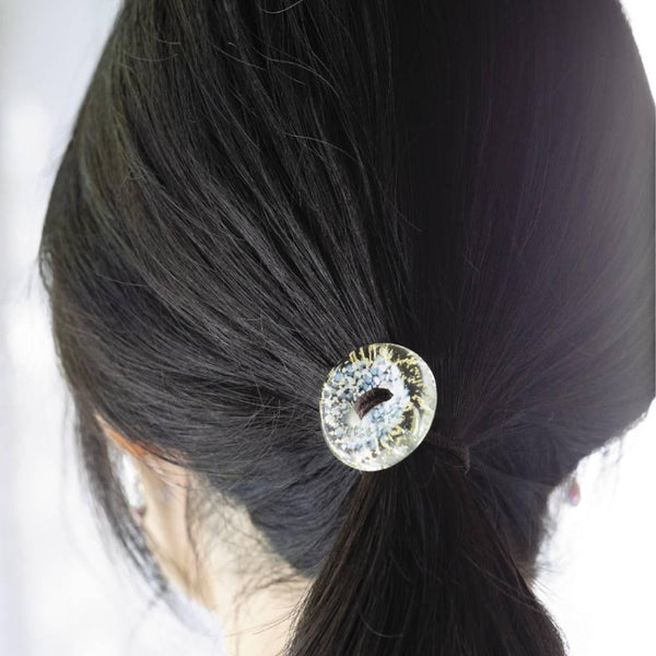 髮飾 手工玻璃珠髮帶 天藍色玻璃