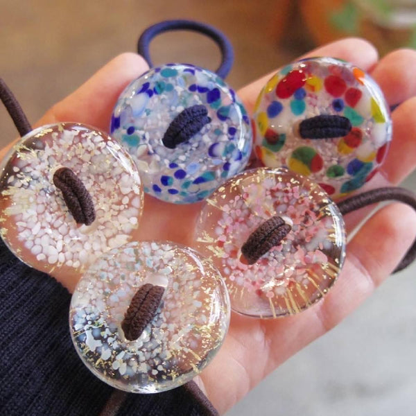 髮飾 手工玻璃珠髮帶 天藍色玻璃