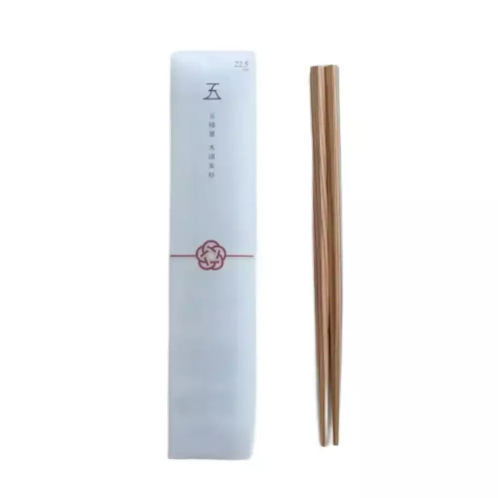 手工五角筷未漂白天然紅雪松22.5厘米