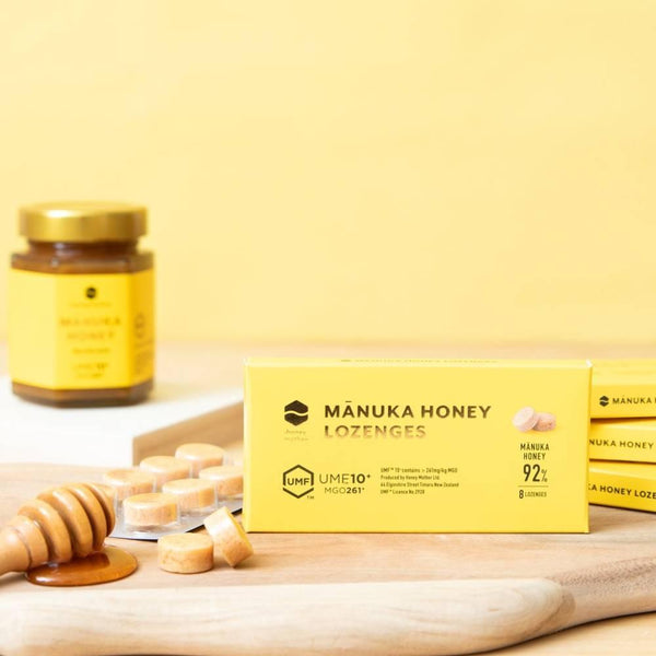 Honey Mother 濃縮麥盧卡蜂蜜含片蜂蜜糖果 8 克拉。
