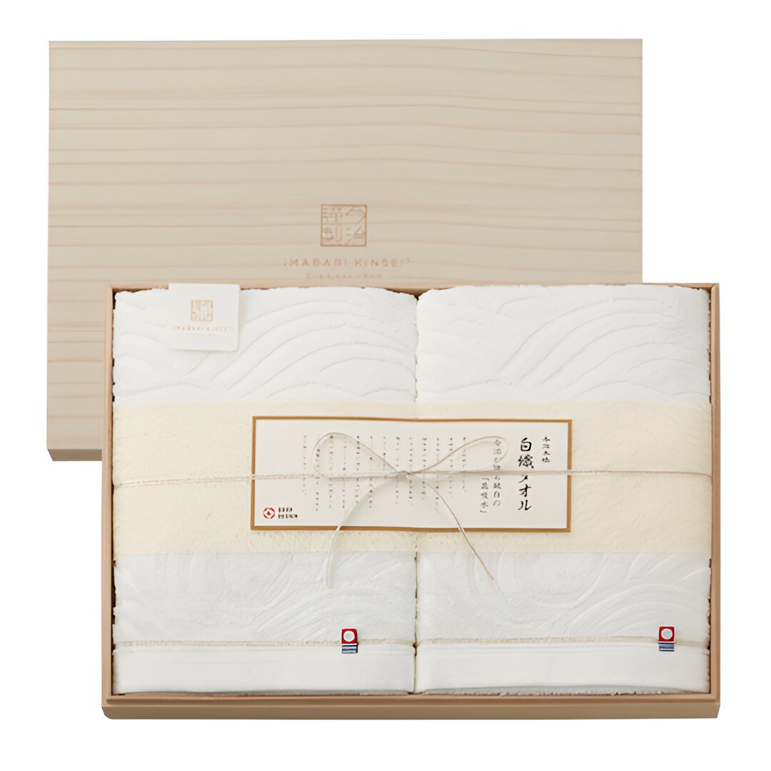 今治毛巾白色棉質浴巾 60 x 110 公分（2 件組）